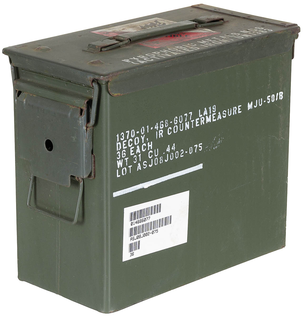 Munitionskiste, Gr. 4, gebr., Abm.: 29,5 x 15,5 x 25,5 cm