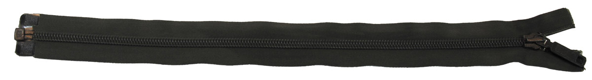 Reißverschluss, einweg, oliv, teilbar, Plastik, 40 cm