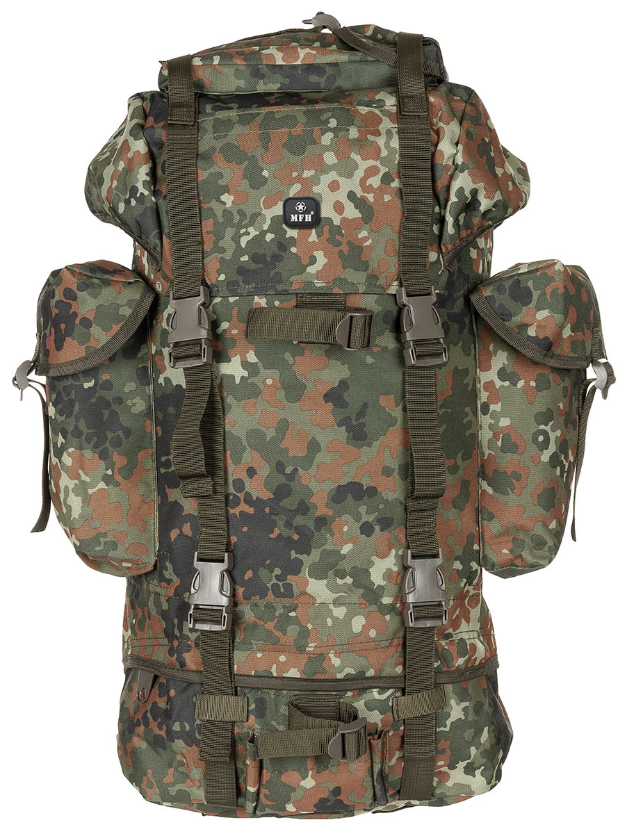 BW Kampfrucksack, 65 l,  Alu-Aussteifung, flecktarn