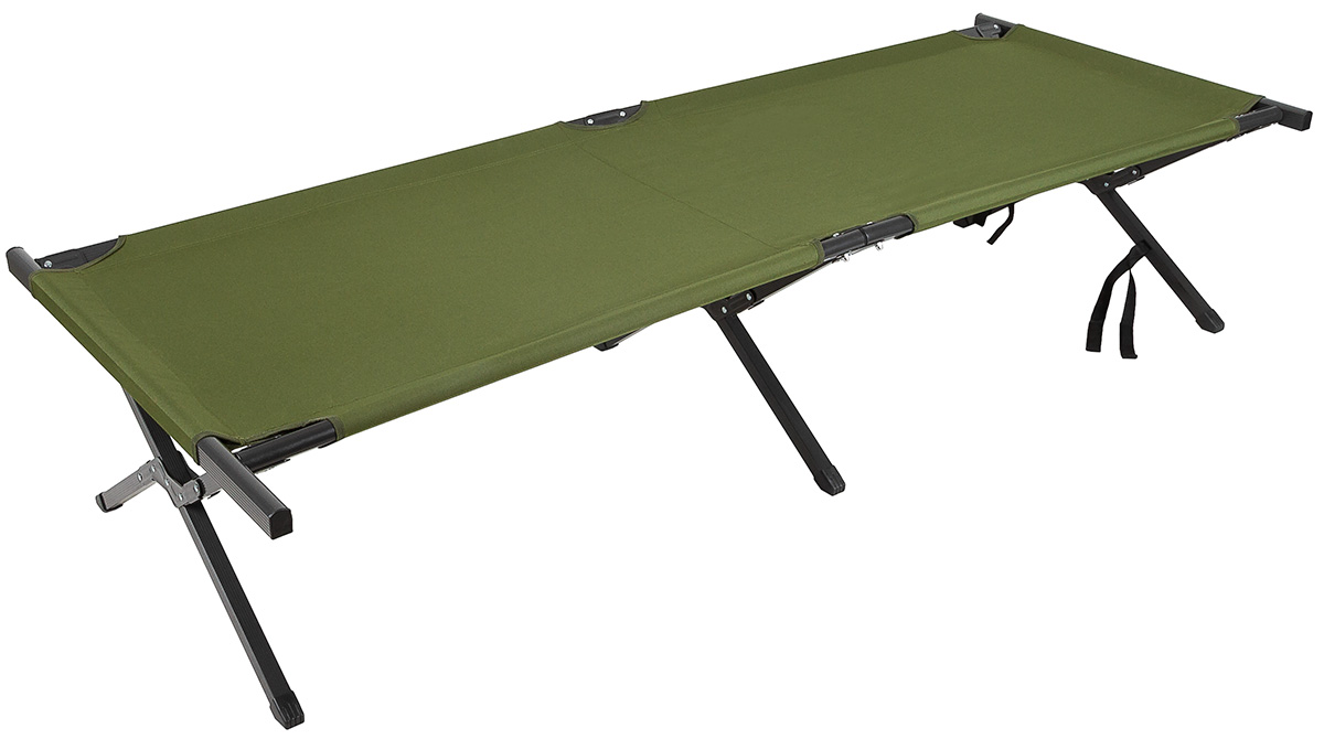 US Feldbett, Alu, oliv,  extra lang