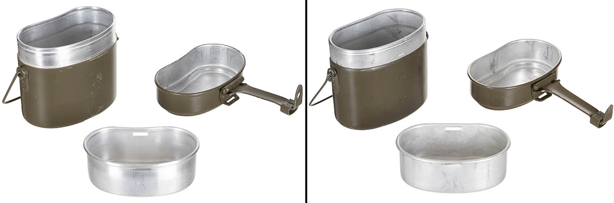 Österr. BH Essgeschirr, oliv, Alu, 3-teilig, gebr.