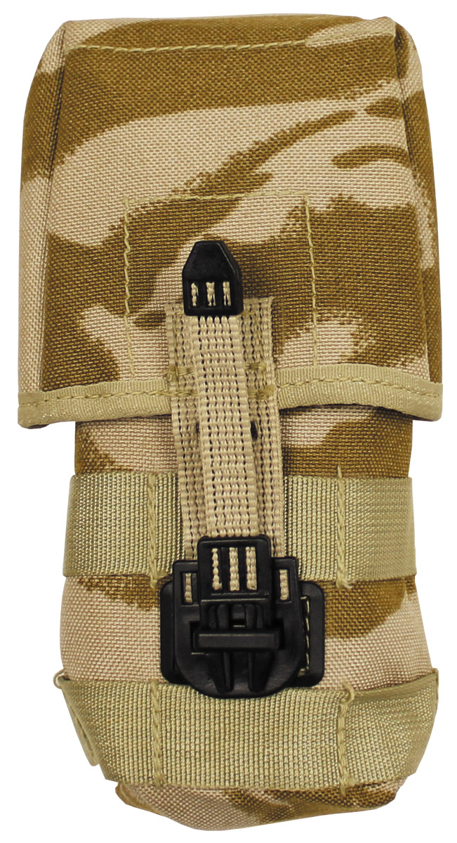 Brit. Munitionstasche, SA 80, MOLLE, DPM desert, gebr.