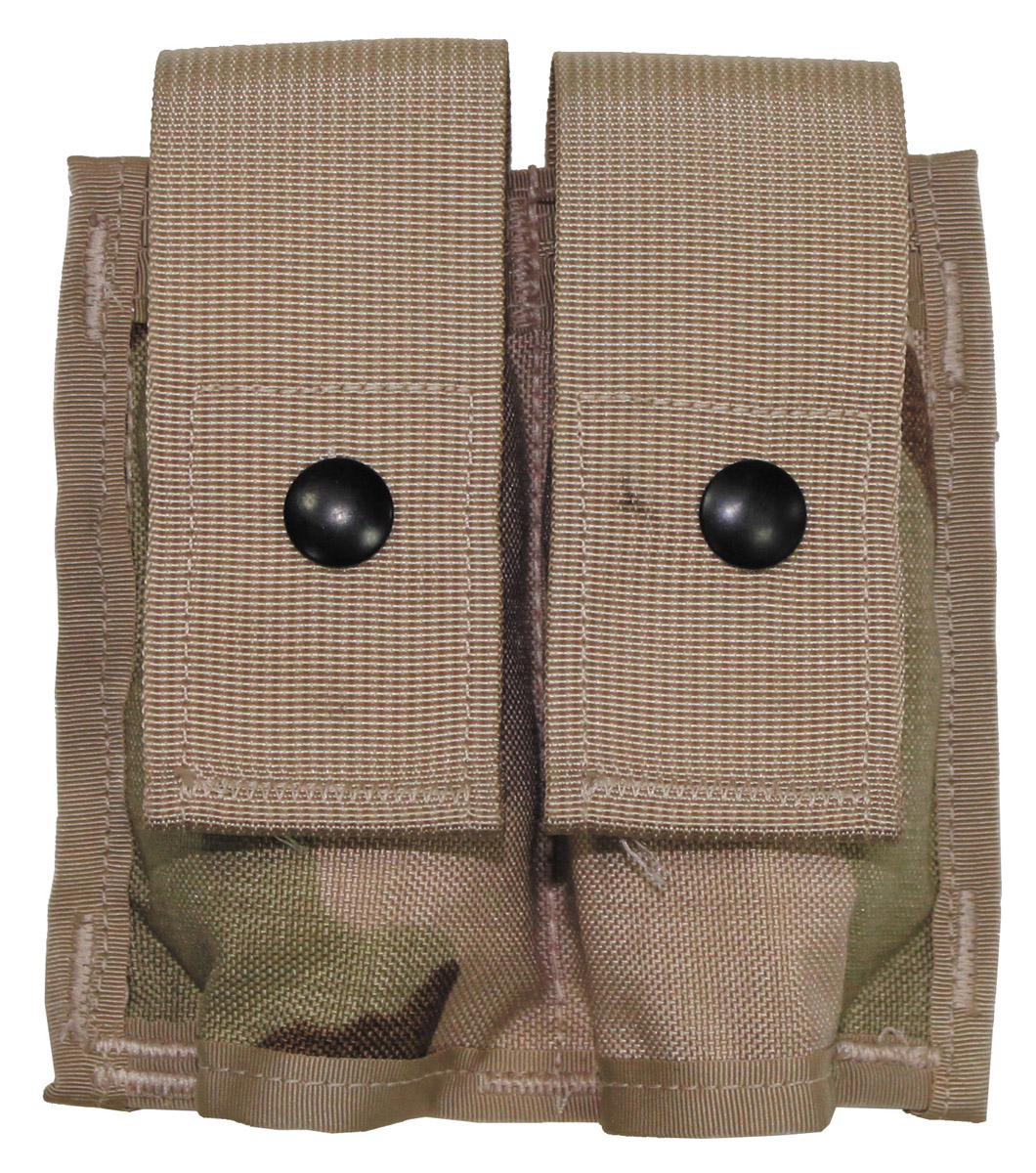US Patronentasche, "MOLLE", doppel, 3 Fb.desert, neuw.