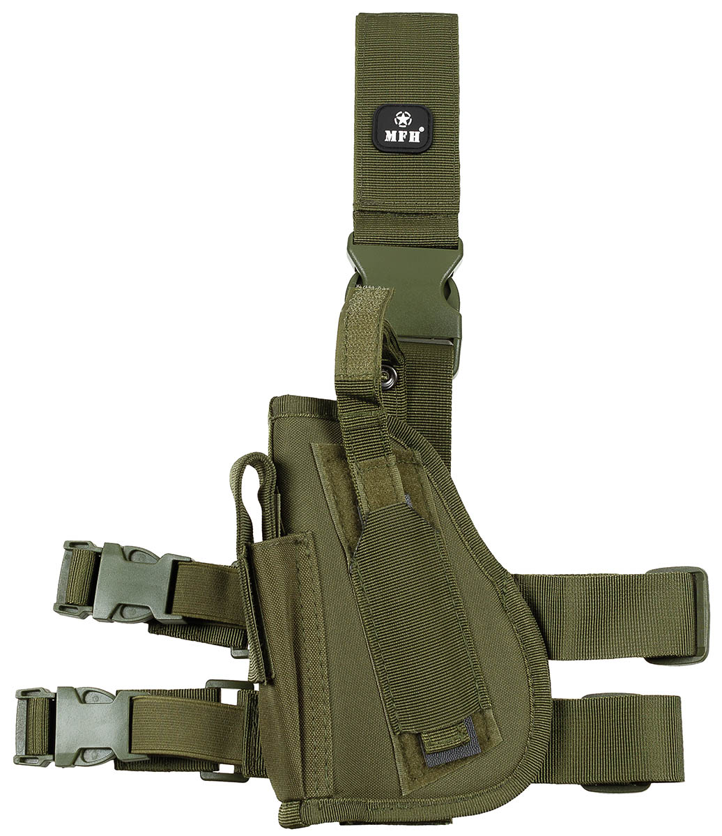 Pistolenbeinholster, links, oliv