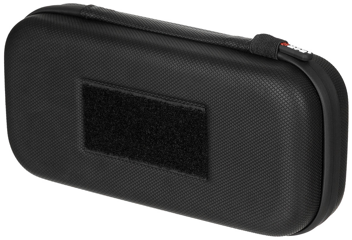 Tasche, Hartschale, groß, mit Klettschlaufen, schwarz