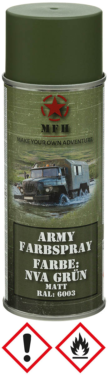 Army Farbspray, NVA GRÜN, matt, 400 ml