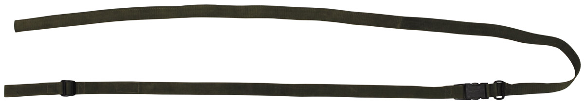 Brit. Gewehrgurt, 2-teilig, oliv, 230 x 2,5 cm, gebr.