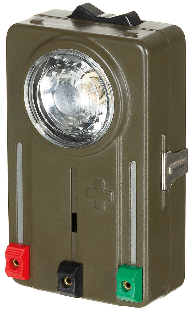 Schweiz. Taschenlampe, oliv, Metallgehäuse, neuw.