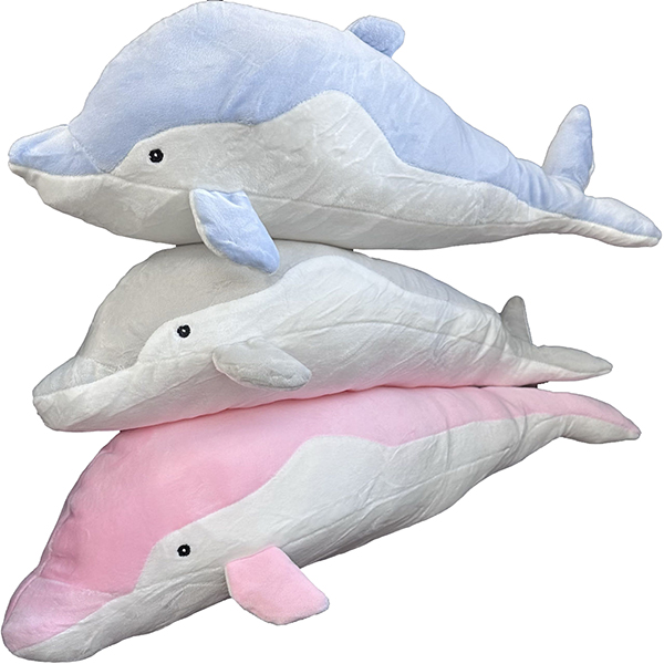 Plüsch Delfin 130cm, Kuscheltier für Kinder, Plush, verschiedene Farben