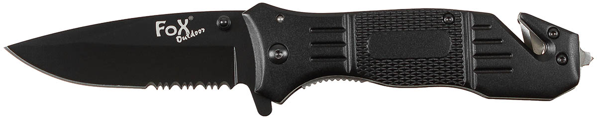 Klappmesser, Einhand,  schwarz, Metallgriff