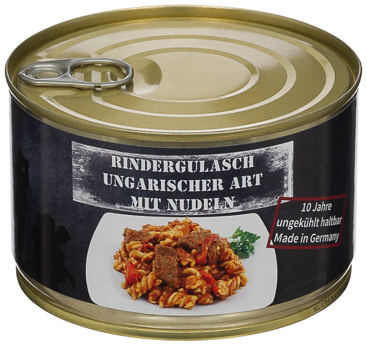 Rindergulasch ungar. m.Nudeln, Vollkonserve, 400 g, 7% Mwst.