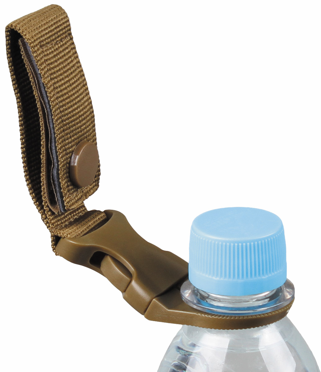 Flaschenhalter, coyote tan, für Gürtel und "MOLLE"-System