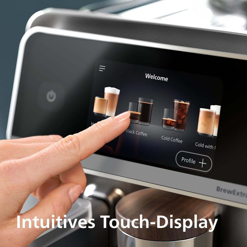 PHILIPS LatteGo Pro Aromis 8000 Series Kaffeevollautomat – BrewExtract Technologie, LatteGo Pro, 50+ heiße & kalte Getränke, mit einfacher Reinigung, intuitives Display und Barista-Assistent (EP8757/12)