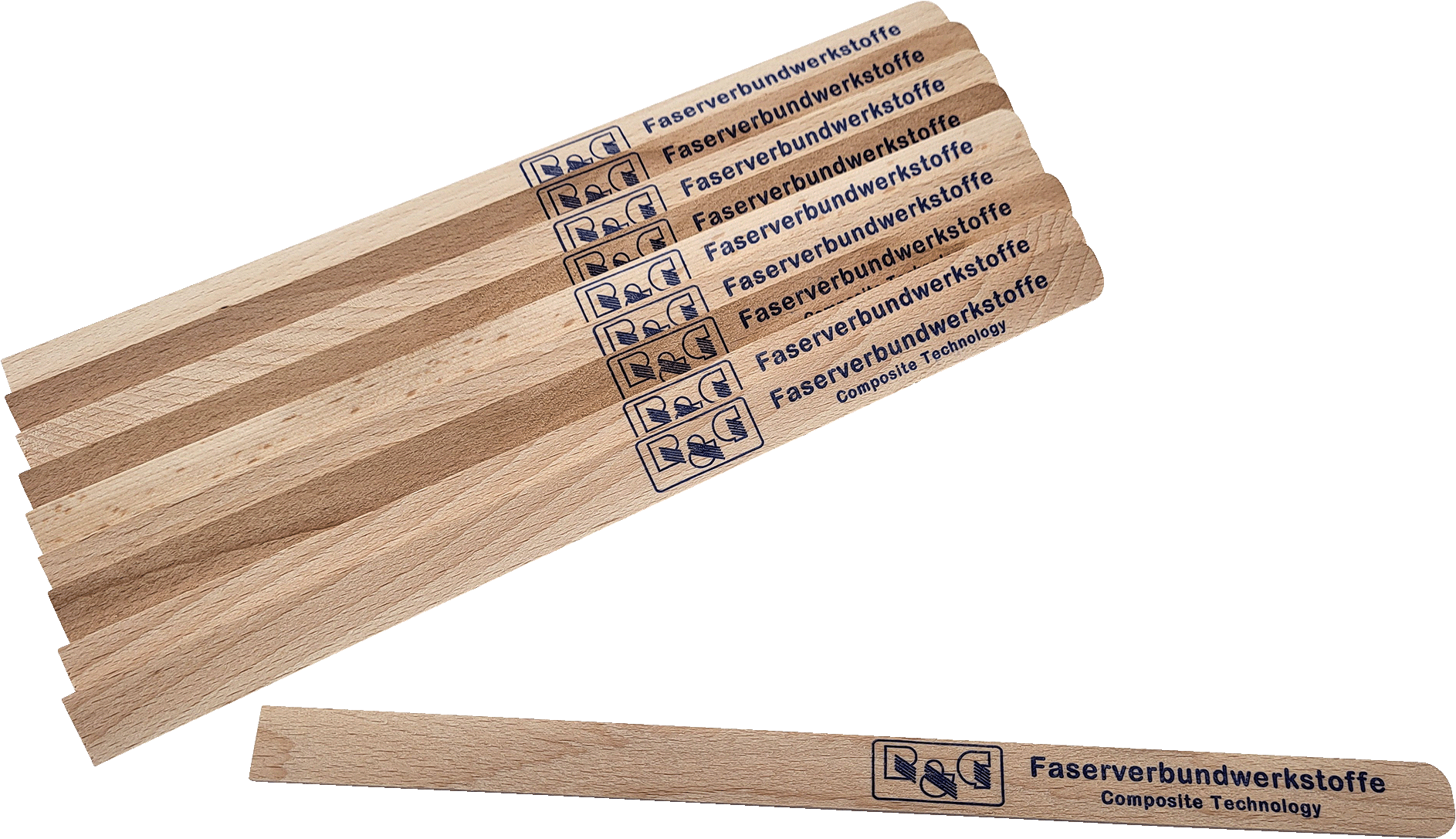 Holzrührspatel 10er Set (250x15x3 mm)