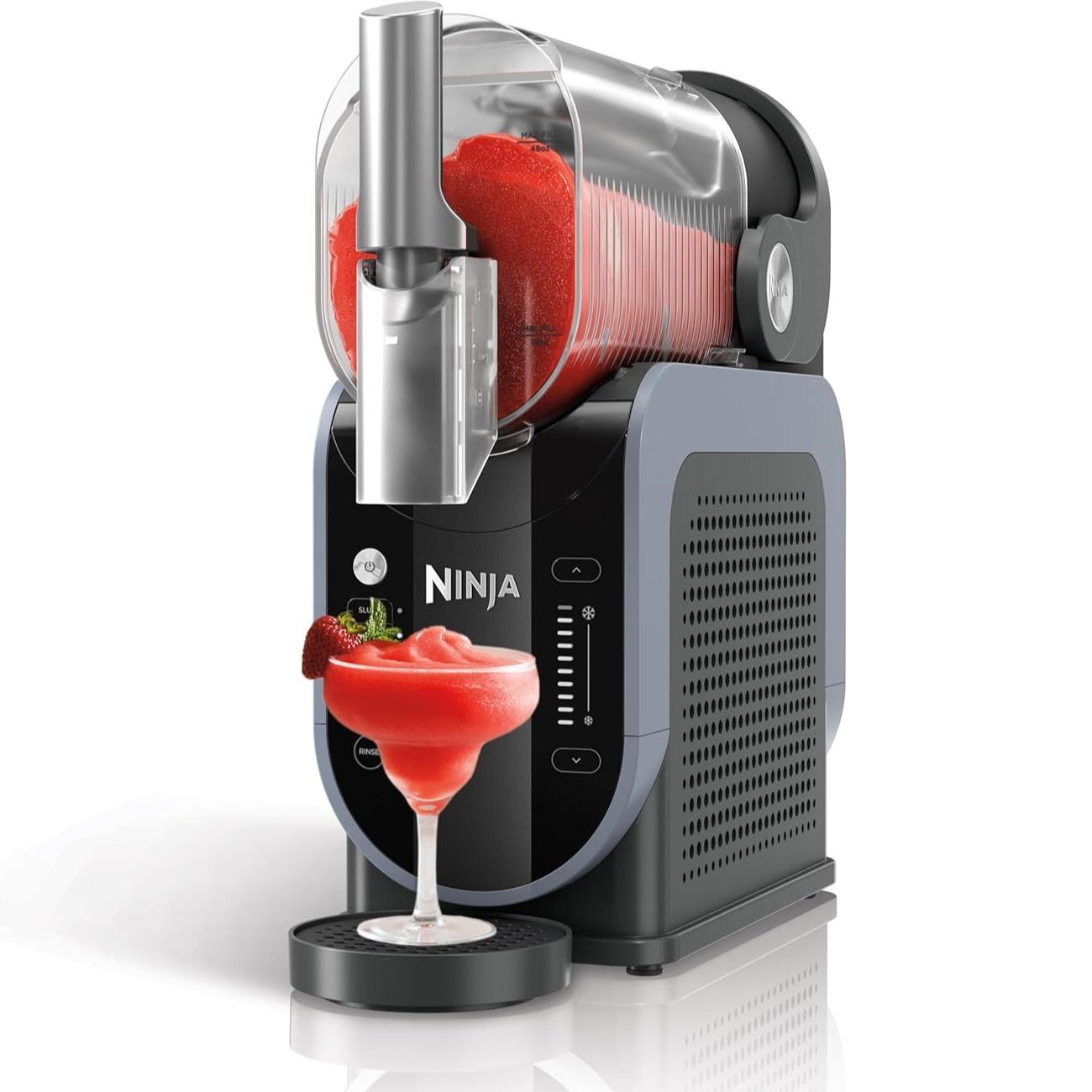 Ninja SLUSHi Maschine für Slush, Eis-Cocktails, Frappé, Milchshakes & gefrorenen Saft, ohne Eis oder Vorbereitungsaufwand, WhisperChill-Technology, fasst 1,9 L, Blau & Grau FS301EU.Farbe:Grau & Blau