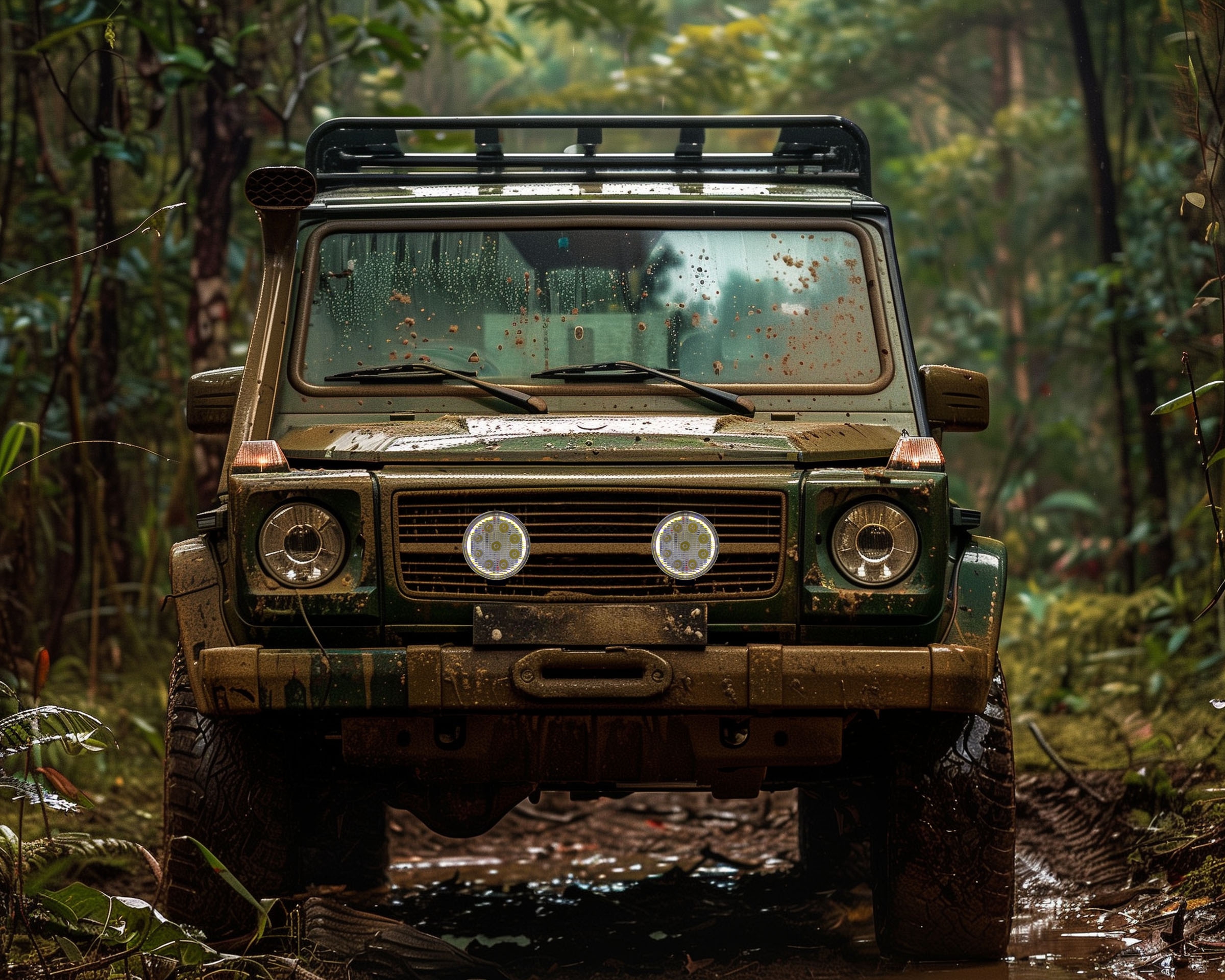 LED Arbeitsscheinwerfer rund, Tagfahr-Positionslicht