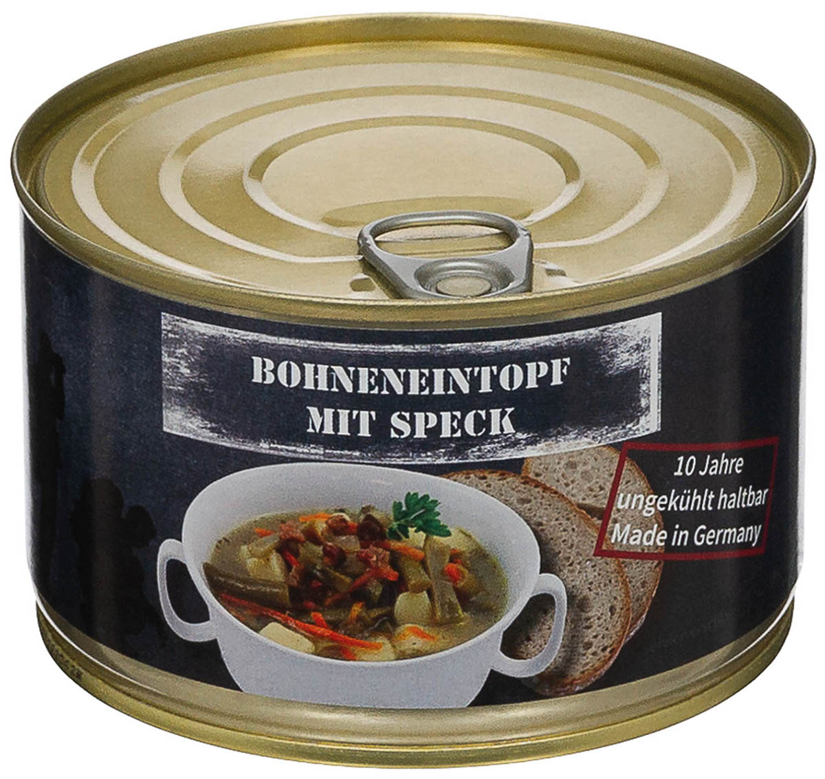 Bohneneintopf mit Speck, Vollkonserve, 400 g, 7% Mwst.