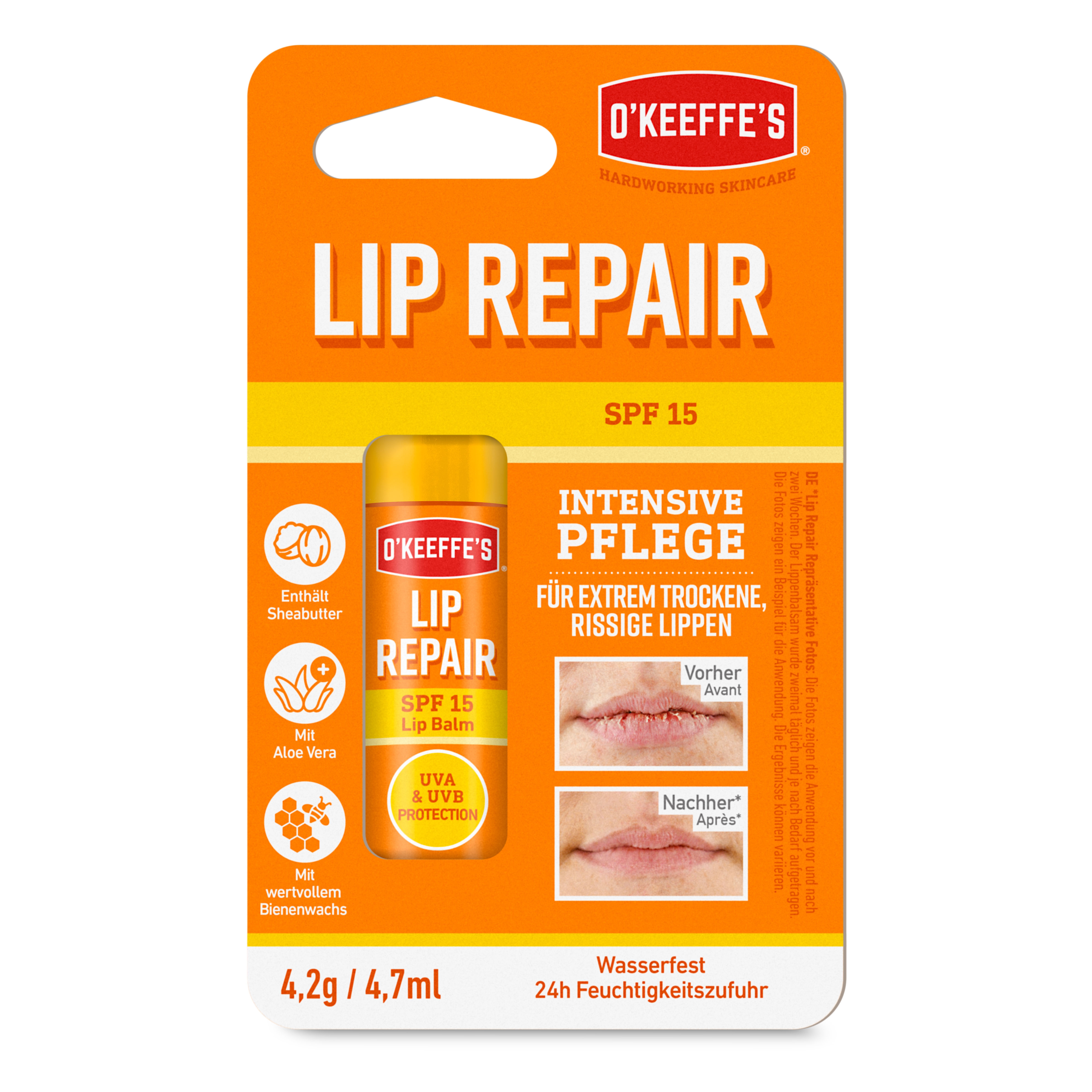 O'Keeffe's Lip Repair LSF 15, 4,2 g