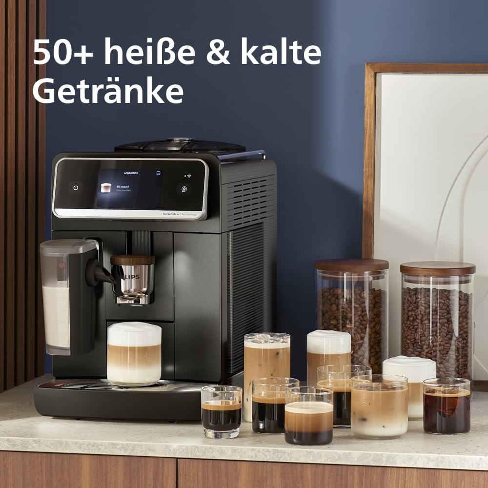 PHILIPS LatteGo Pro Aromis 8000 Series Kaffeevollautomat – BrewExtract Technologie, LatteGo Pro, 50+ heiße & kalte Getränke, mit einfacher Reinigung, intuitives Display und Barista-Assistent (EP8757/12)