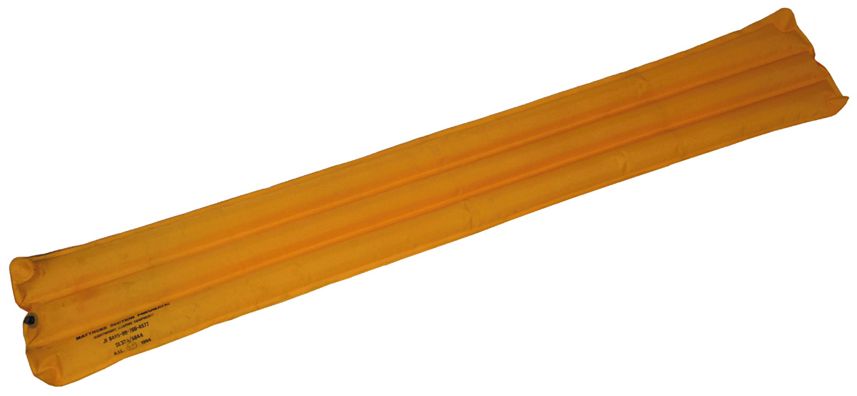 Brit. Luftmatratze, gelb, gebr.