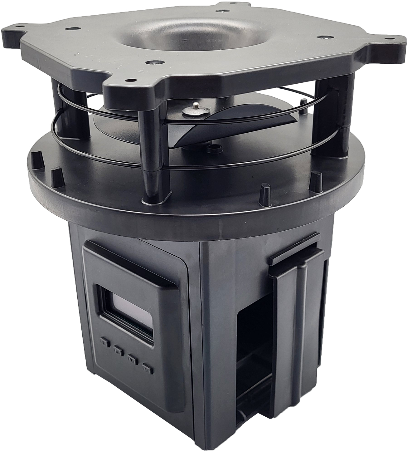 Wild-Futter-Streuautomat Professional, über Digital-Uhr gesteuert, Verteilung (1 bis 6 mal pro Tag) frei programmierbar, Futtermenge (1 bis 30 sec. je