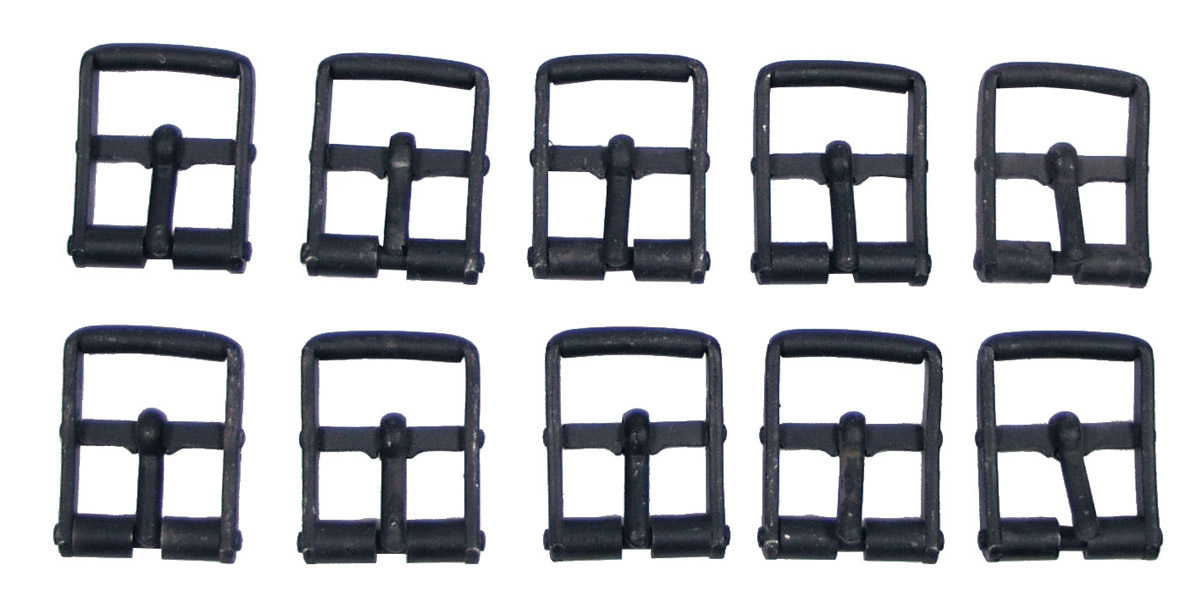 Verschluss, 1 Dorn, schwarz, 3 cm, 10 St./Sack