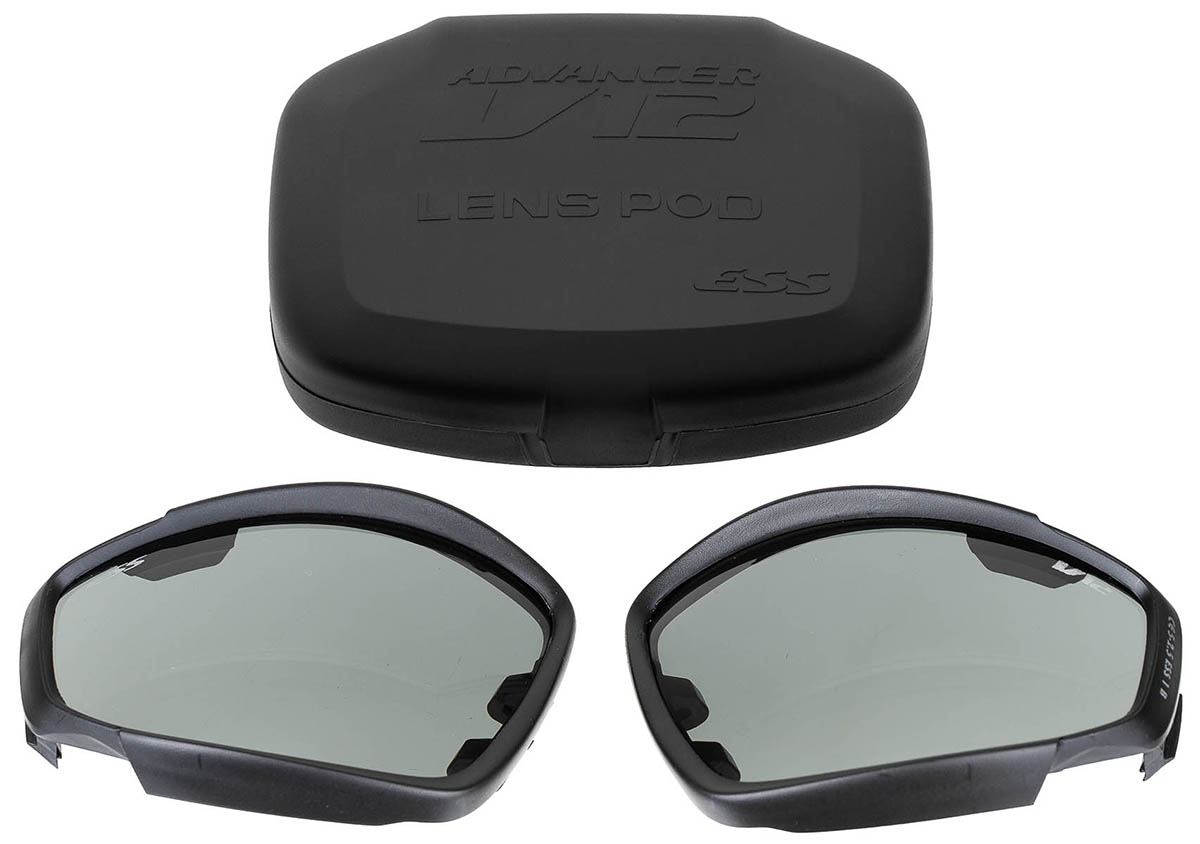 Ersatzgläser f. Schutzbrille,  ESS V12, smoke, gebr.