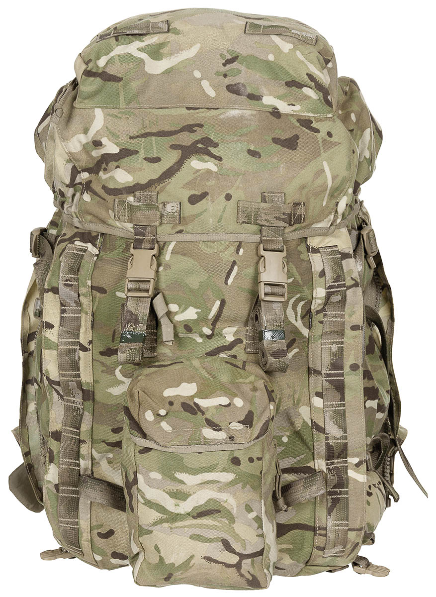 Brit. Rucksack, "INF Short", E Seitent., MTP, IRR, gebr.