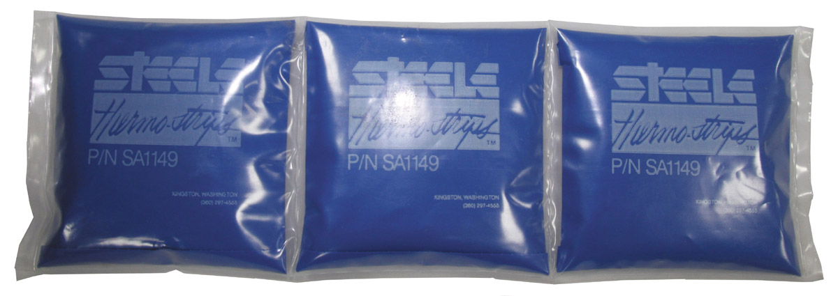 US Kältegelkissen, orig., 3-er Pack, blau, neuwertig