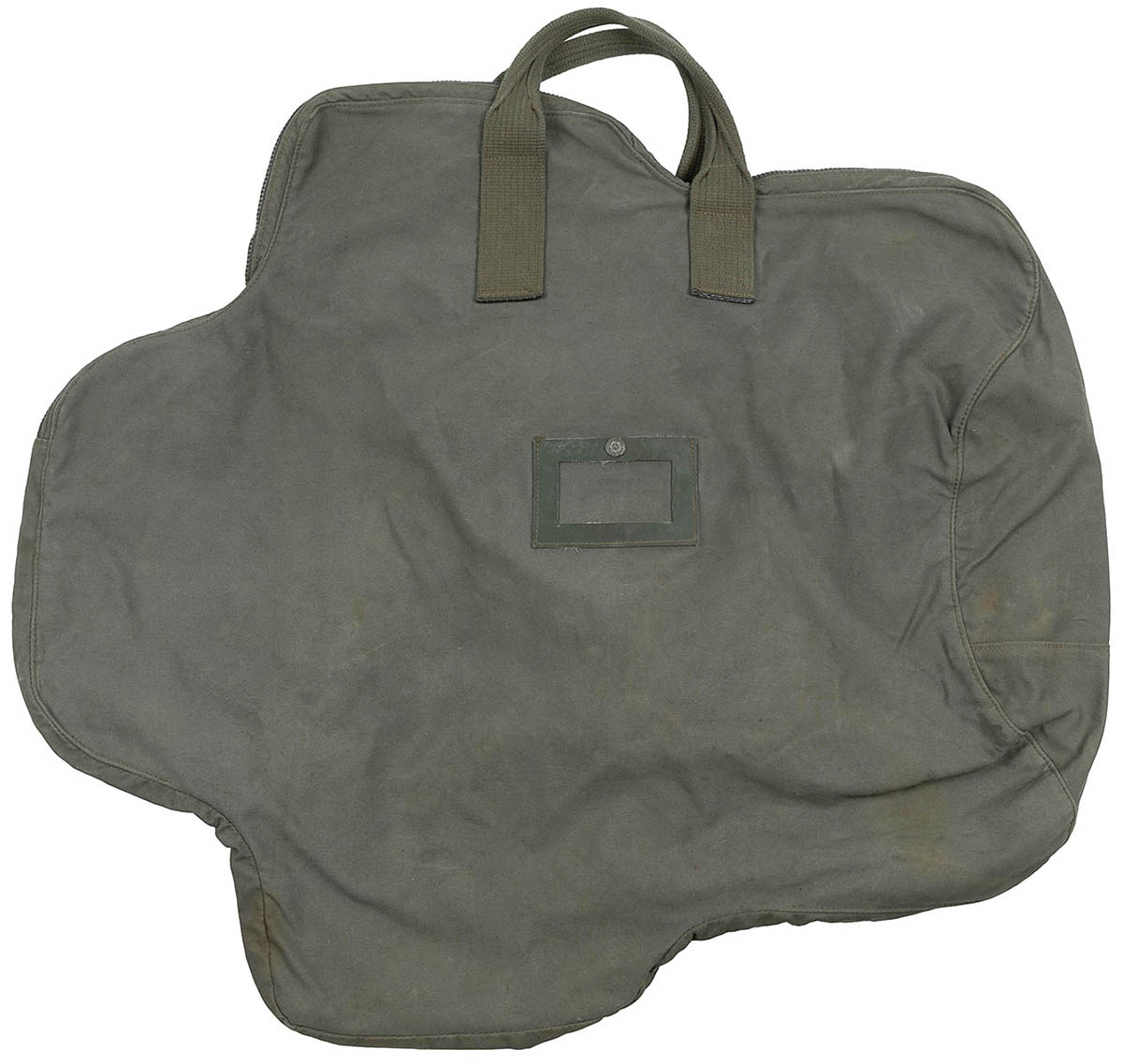 Franz. Transporttasche, oliv, f. Schutzweste, Canvas, gebr.