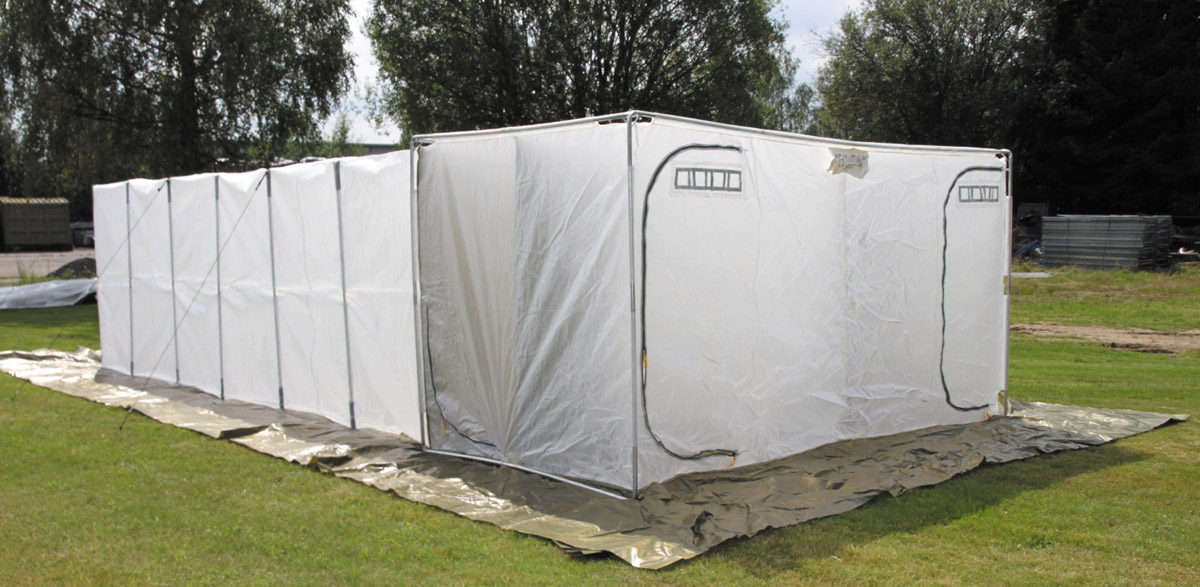 Brit. Zelt, weiß,25 Mann UCPS, neuw.Versand nur p. Spedition!