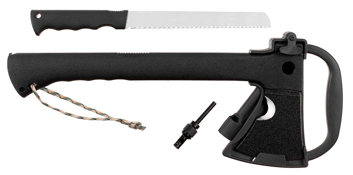 Axt, "Survival", Nylonstiel, schwarz, Scheide