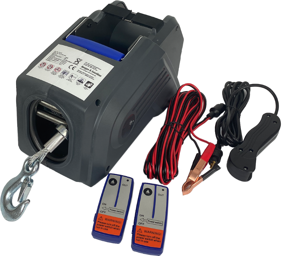 12 V Premium PKW-Seilwinde mit Funkfernbedienung 