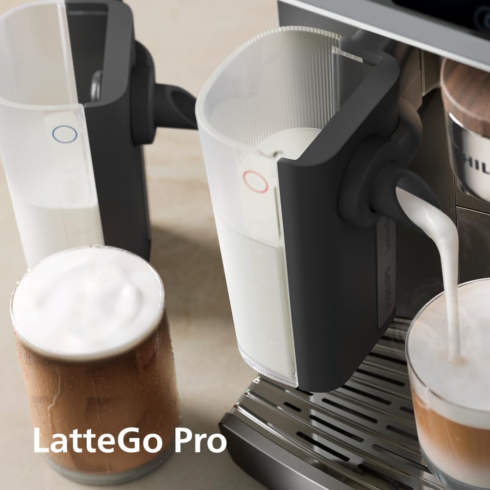 PHILIPS LatteGo Pro Aromis 8000 Series Kaffeevollautomat – BrewExtract Technologie, LatteGo Pro, 50+ heiße & kalte Getränke, mit einfacher Reinigung, intuitives Display und Barista-Assistent (EP8757/12)