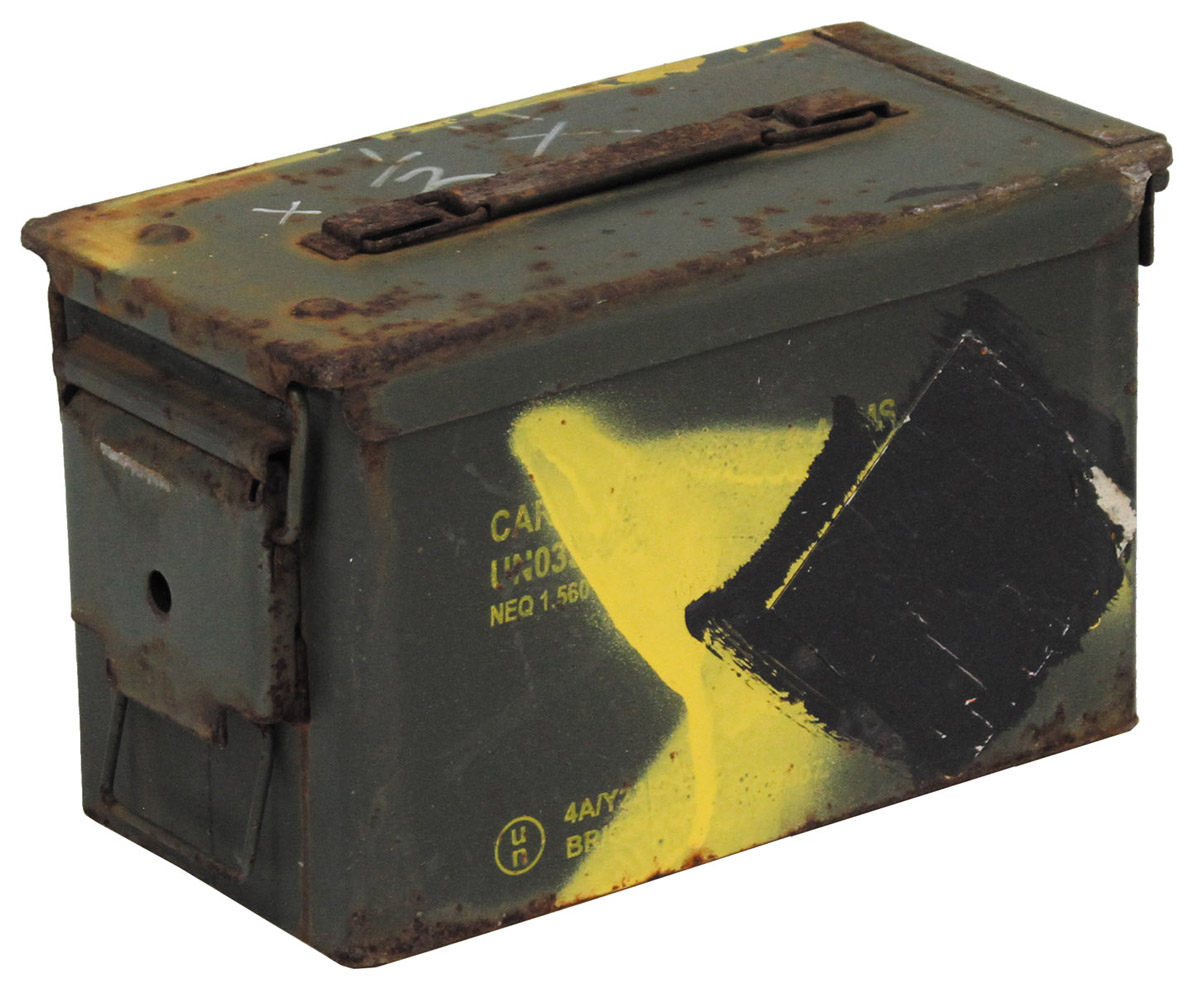 Brit. Munitionskiste, Gr .2, M2A1, Cal.50/5.56, gebr.