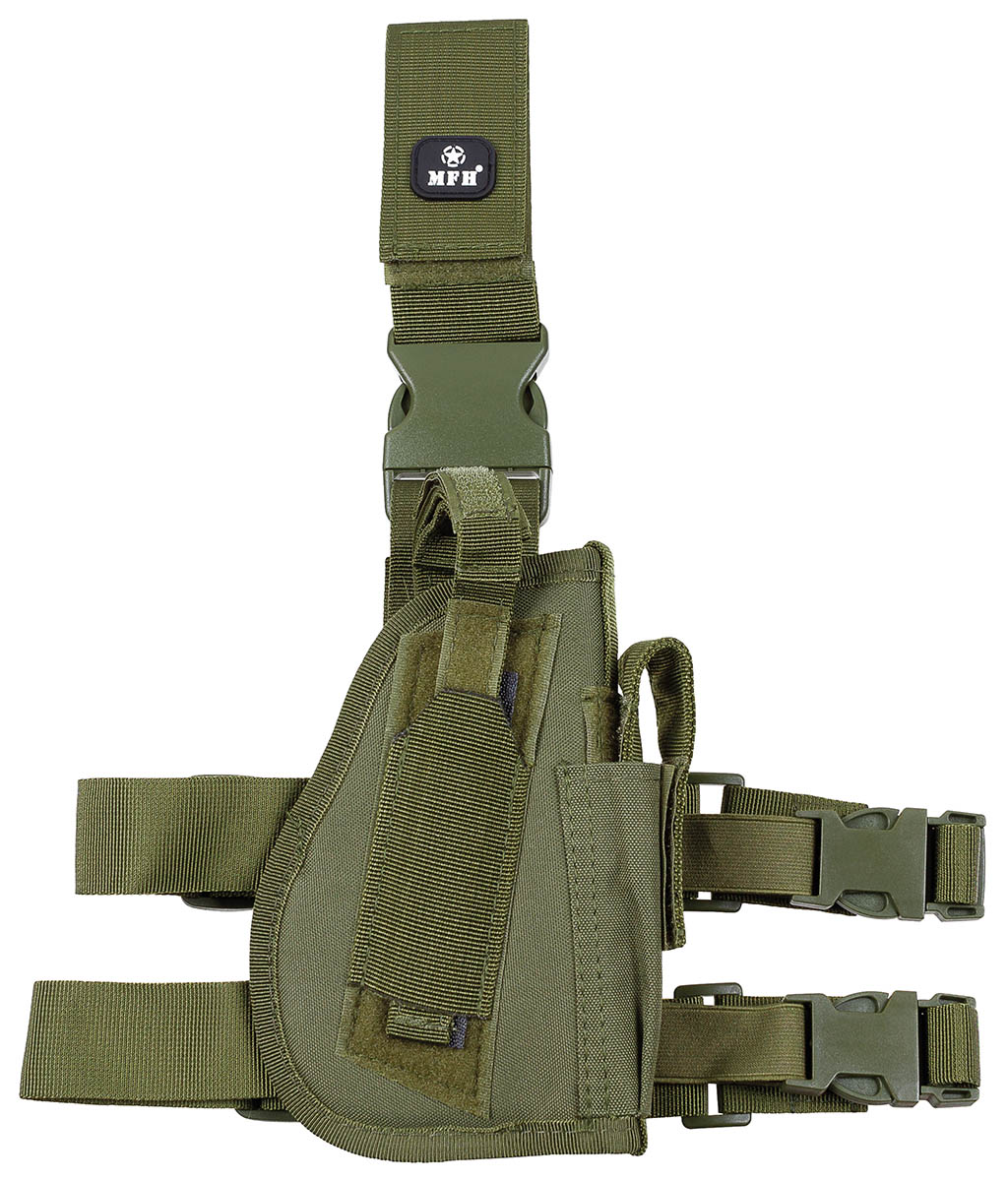 Pistolenbeinholster, rechts, oliv