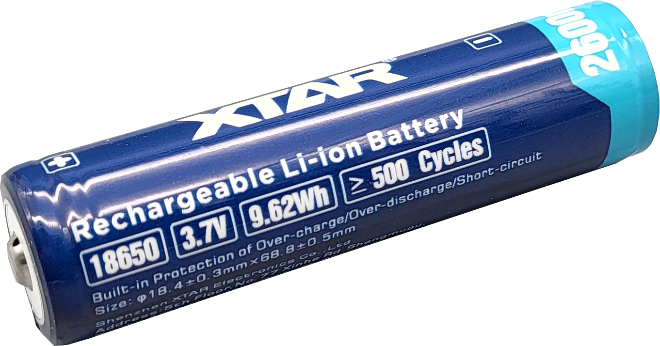 XTAR Akku 18650 erhöhter Pluspol/ button top