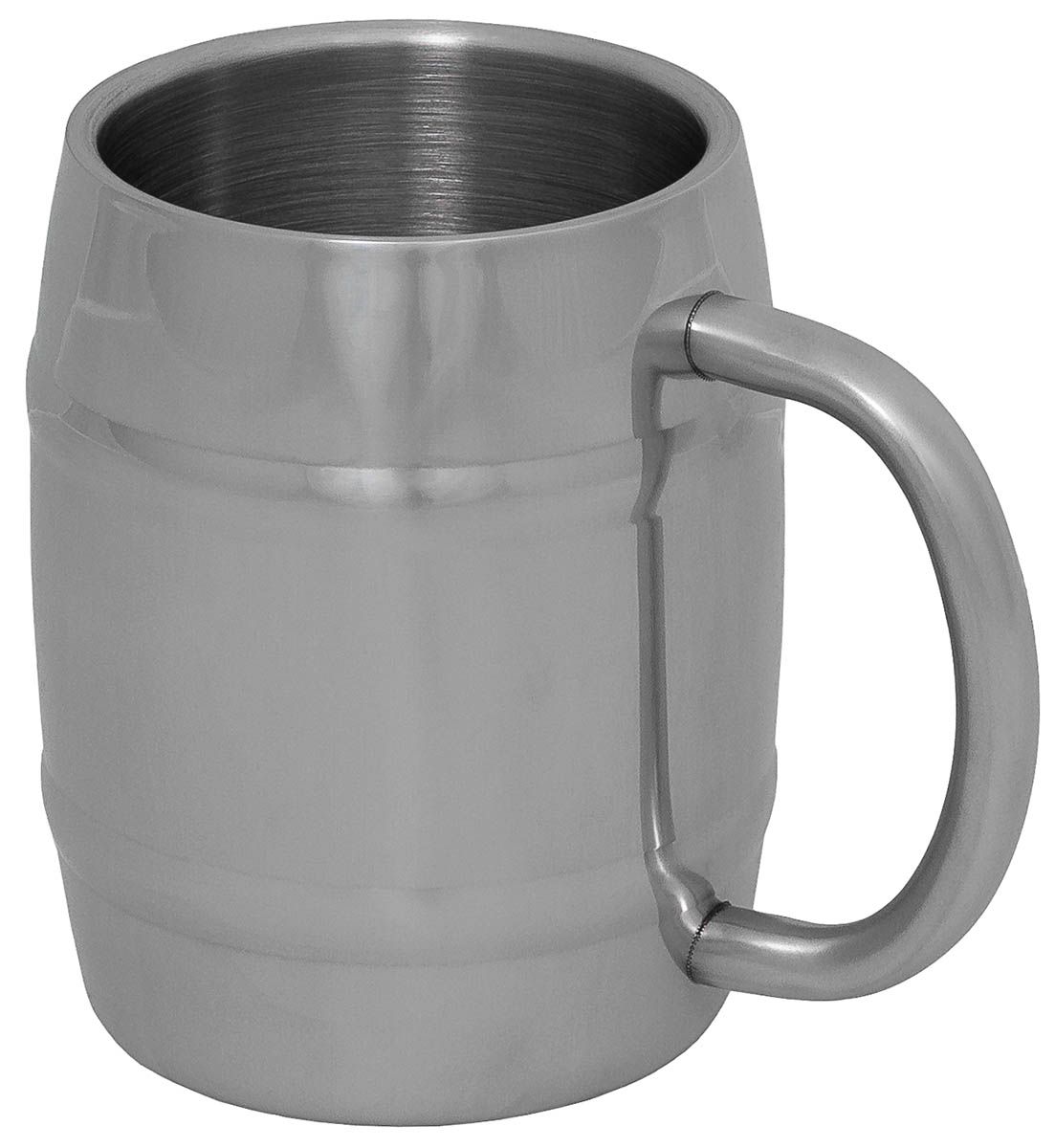 Krug, "Fass", Edelstahl, 400 ml, doppelwandig