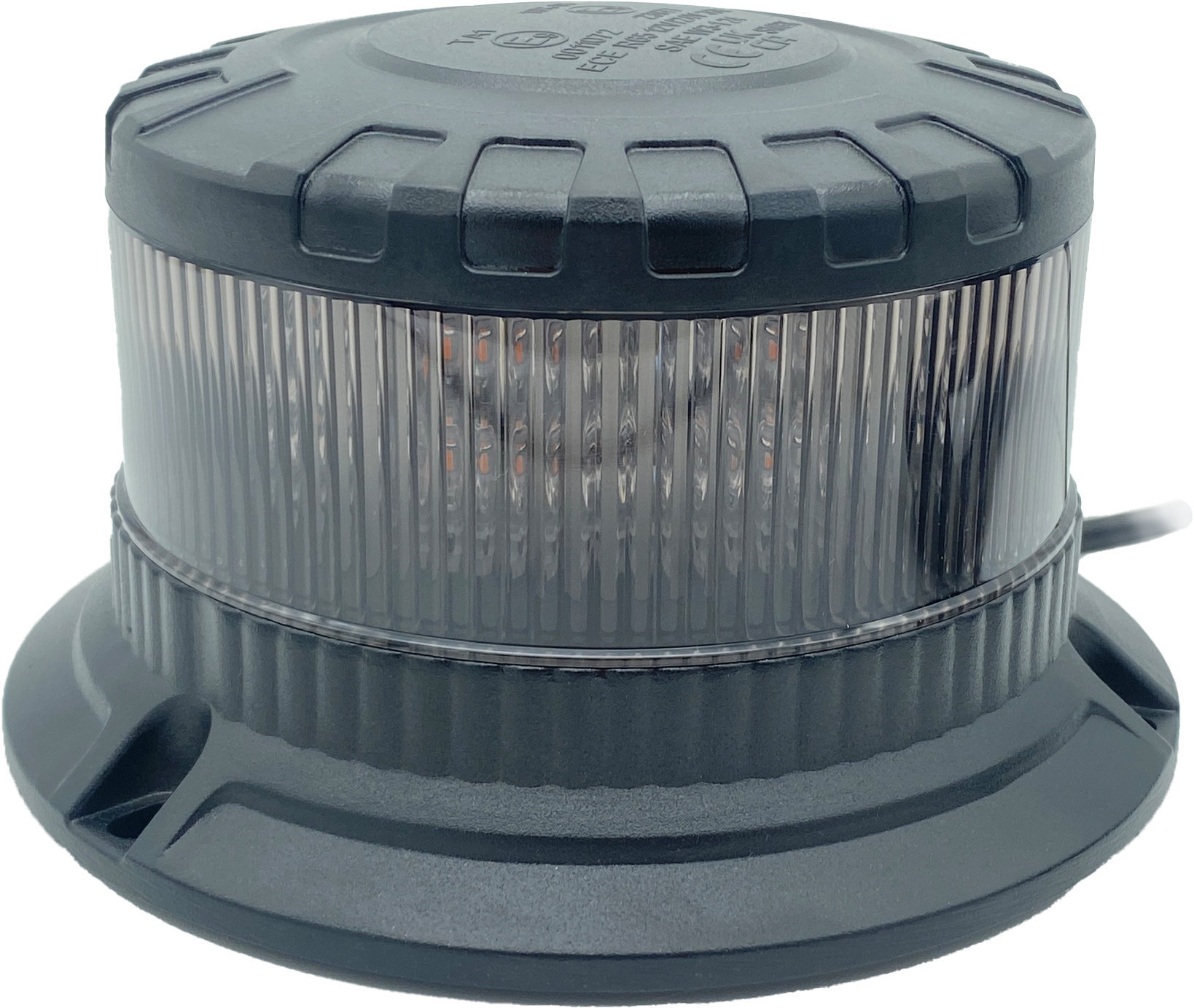 LED Rundumkennleuchte Magnet 12/24V, smoked/Grauglas