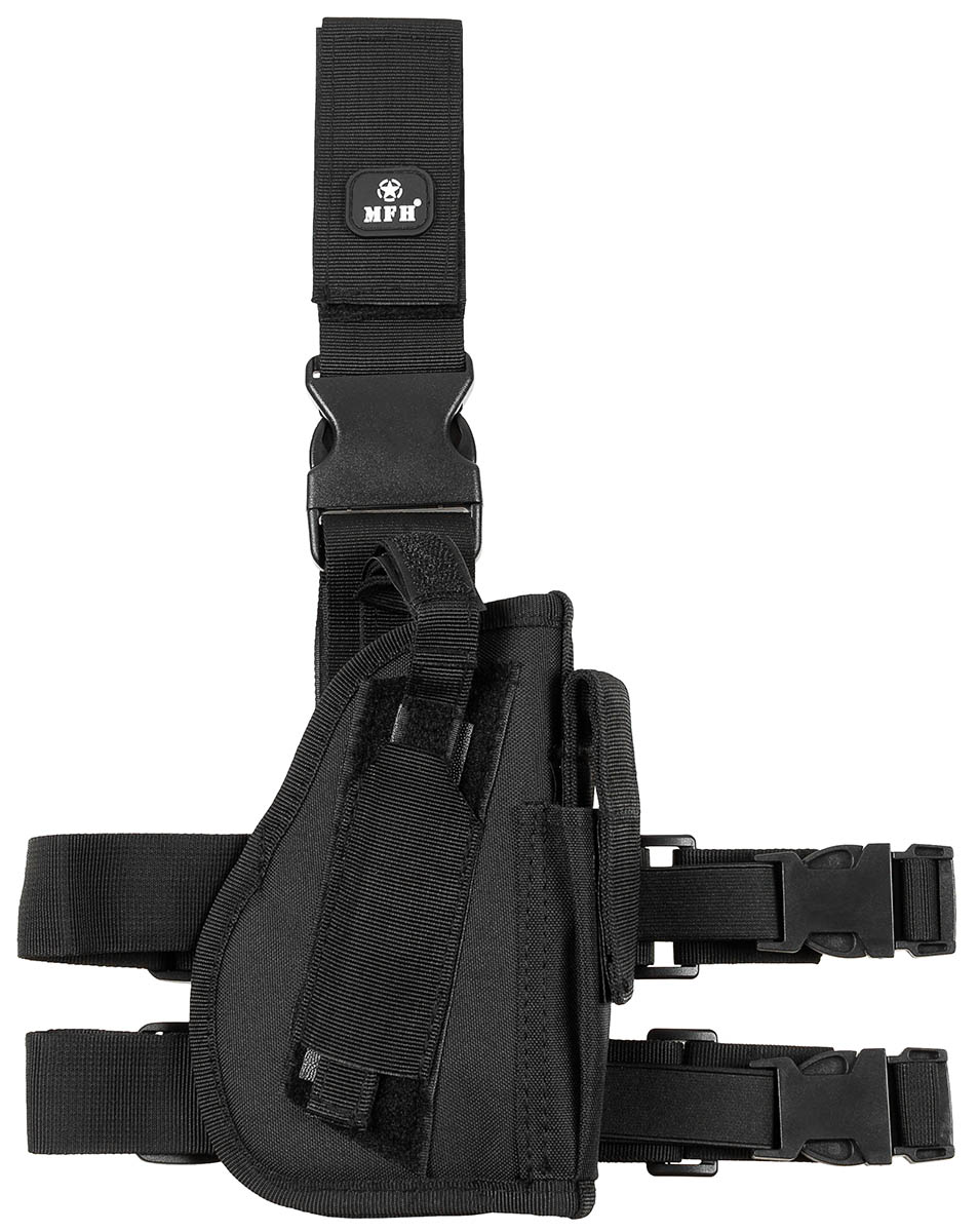 Pistolenbeinholster, rechts, schwarz