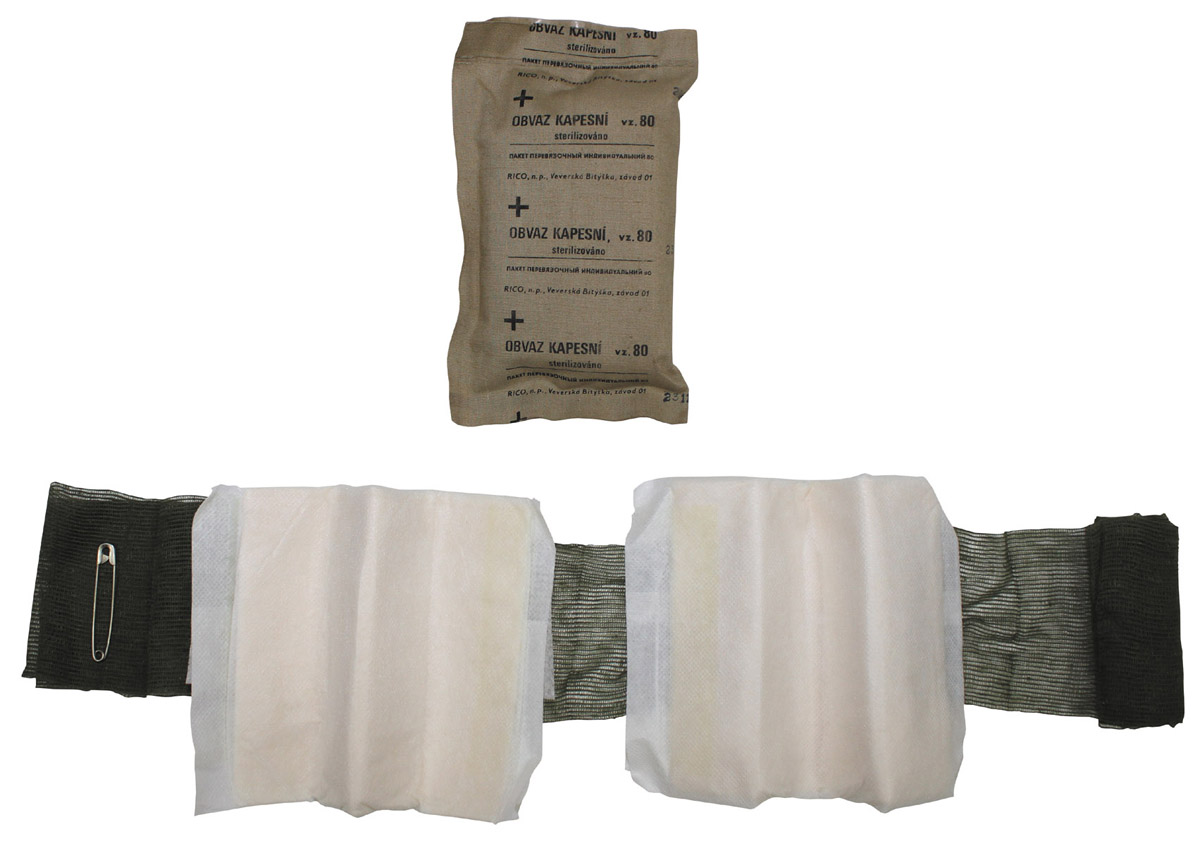 CZ/SK Verbandspäckchen, mit Inhalt, VZ.80, neuw., DEKO