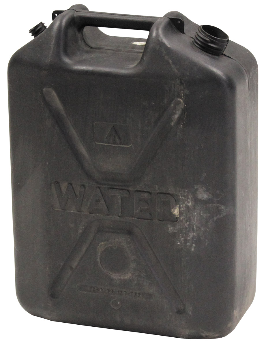Brit. Wasserkanister, 20 l, PVC, ohne Deckel, gebr.