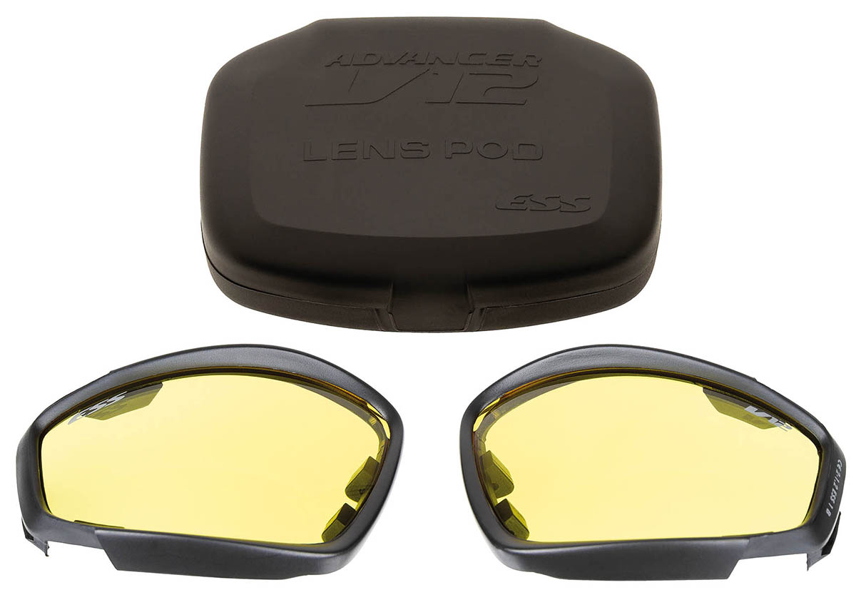 Ersatzgläser f. Schutzbrille,  ESS V12, gelb, neuw.