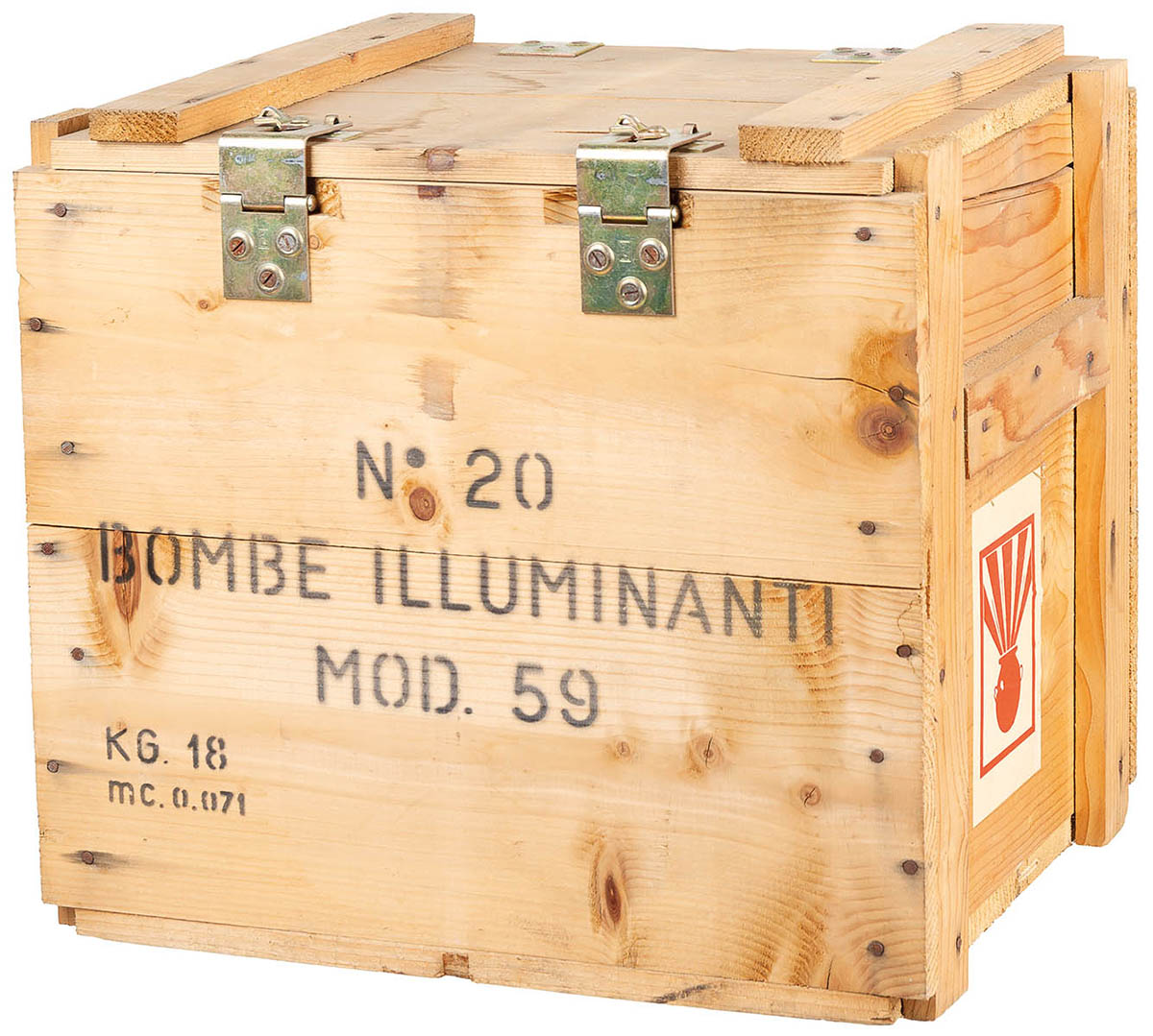 Ital. Holzkiste,  gebr., GUTER ZUSTAND