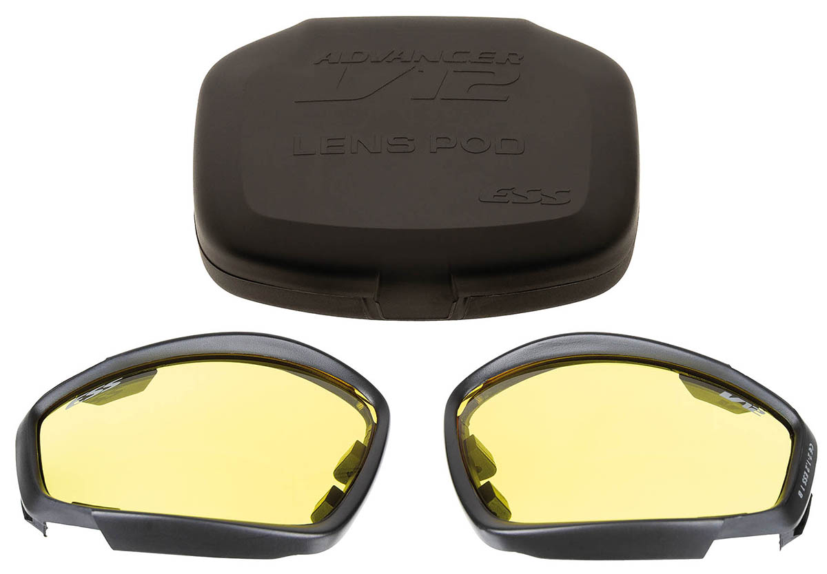 Ersatzgläser f. Schutzbrille,  ESS V12, gelb, gebr.