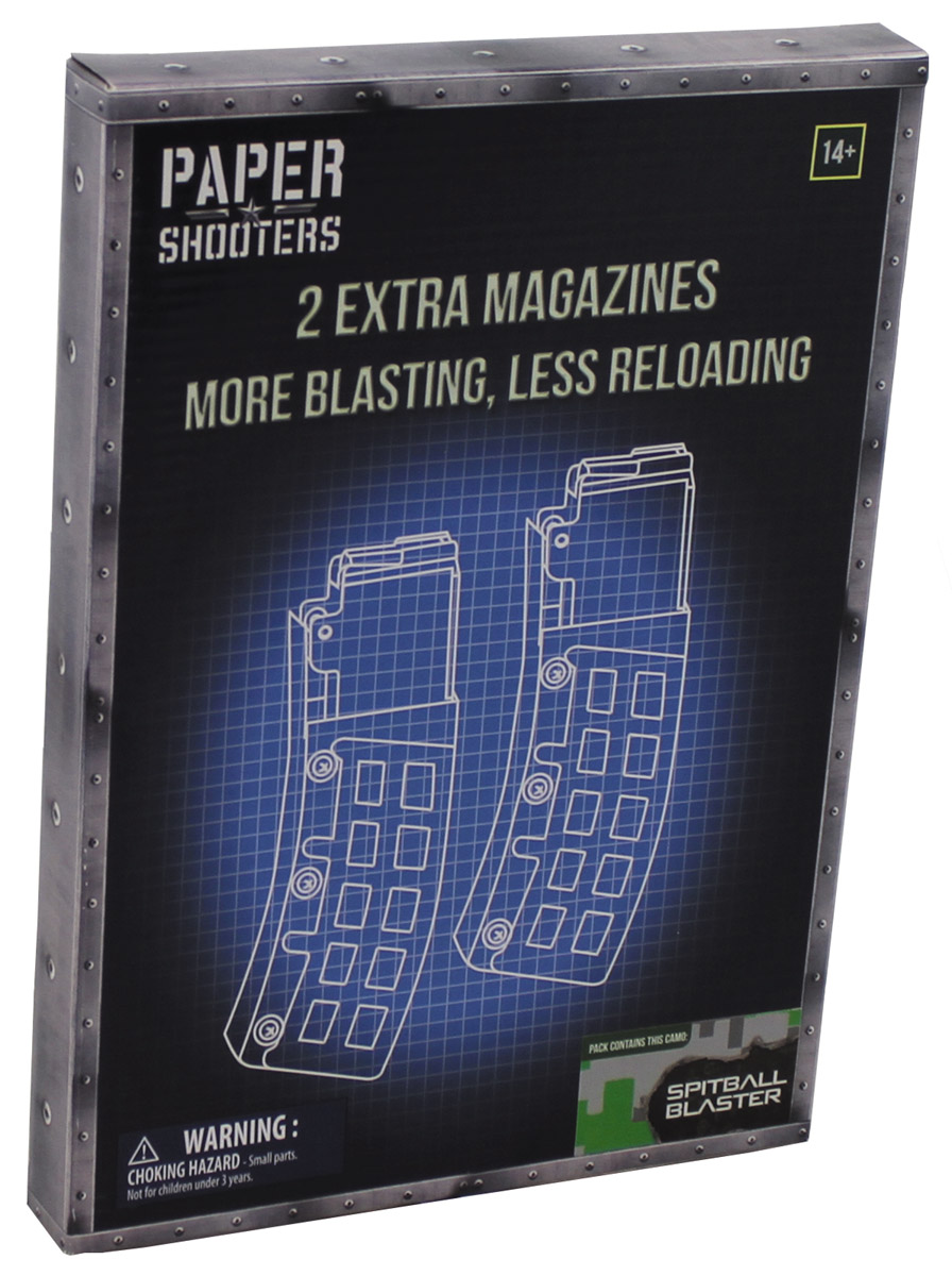 PAPER SHOOTERS, Bausatz, Magazin "Green Spit", 2er Pack