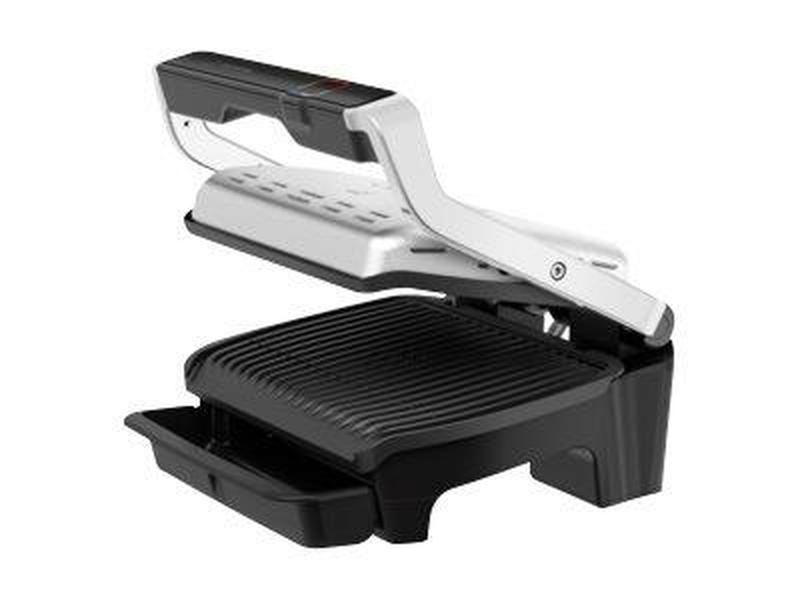 Tefal OptiGrill Elite Kontaktgrill elektrisch zum Grillen, 12 automatische elektrische Grillprogramme, Digitales Display mit Garstufenanzeige, abnehmbare Platten, Elektrogrill, Edelstahl