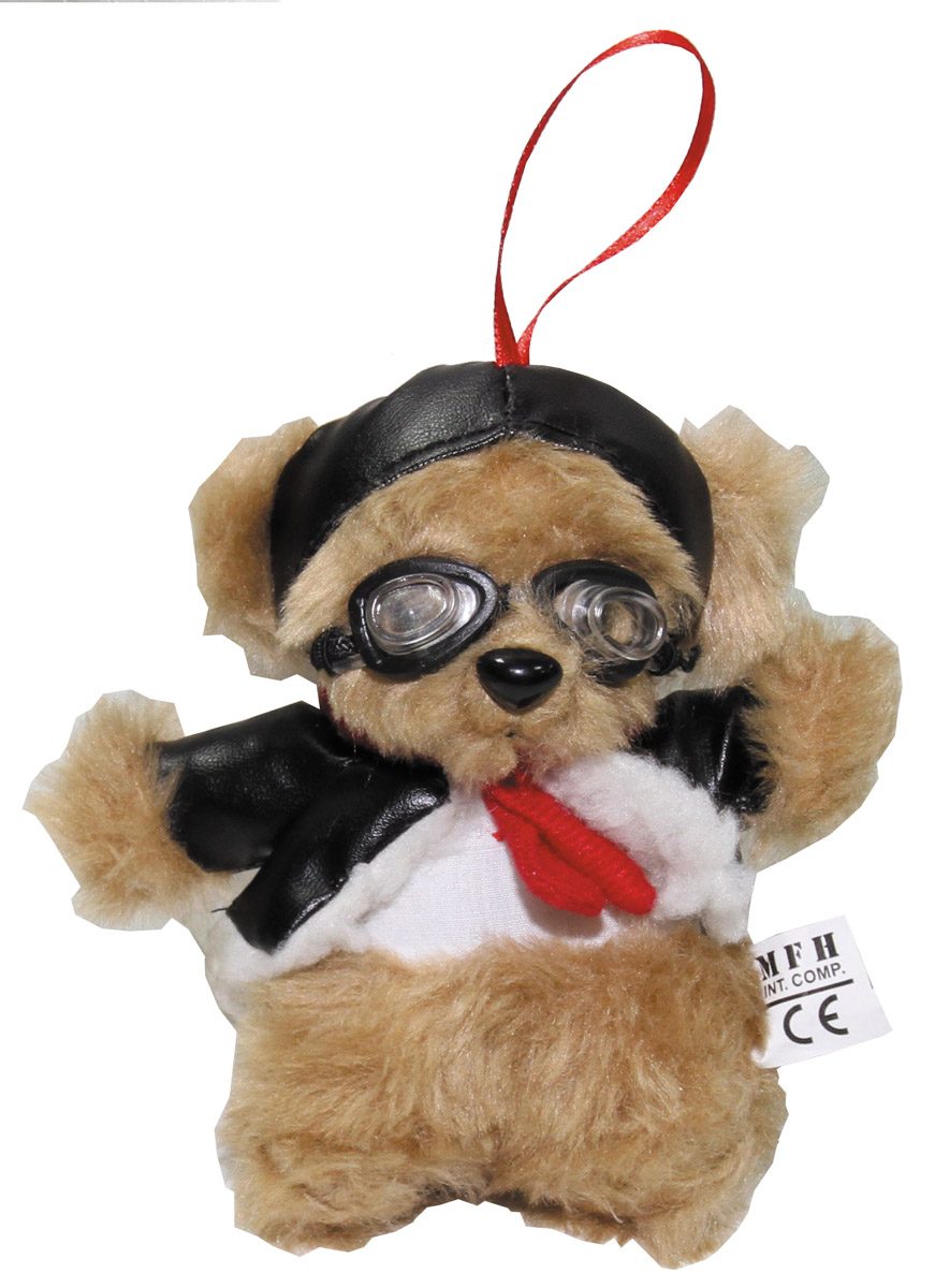 Pilotenbär mit Fliegerbrille, ca. 14 cm