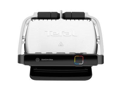 Tefal OptiGrill Elite Kontaktgrill elektrisch zum Grillen, 12 automatische elektrische Grillprogramme, Digitales Display mit Garstufenanzeige, abnehmbare Platten, Elektrogrill, Edelstahl