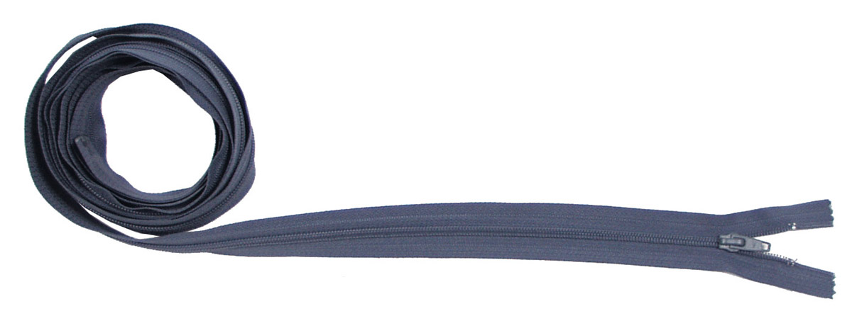 Reißverschluss, grau, teilbar, 220 cm